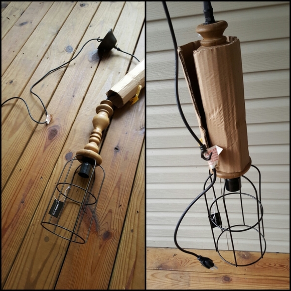 New industrial caged hanging ceiling light fixture - Picture 4 of 4